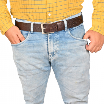 UMTI® Gürtel Herren Ledergürtel aus Büffelleder für Männer 25- (23A) Jeans Echtleder 35mm breit kürzbar Neu
